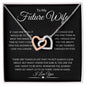 Future Wife | Turn Back Time Interlocking Hearts Black Card