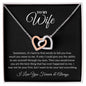 To My Wife, My Last Everything | Interlocking Hearts Necklace