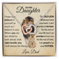 Right Beside You | Daughter Interlocking Hearts Necklace Love Dad