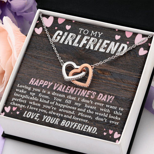 Loving You is a Dream Girlfriend | Interlocking Hearts Necklace