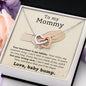 To My Mommy Your Heartbeat | Interlocking Hearts Necklace
