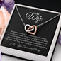 To My Wife, My Last Everything | Interlocking Hearts Necklace