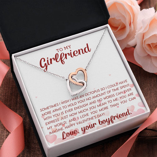 No Amount of Time Girlfriend | Interlocking Hearts Necklace