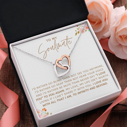 To Infinity & Beyond Soulmate | Interlocking Hearts Necklace