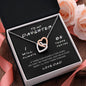 I Will Always Be There | Interlocking Hearts Necklace Black Card
