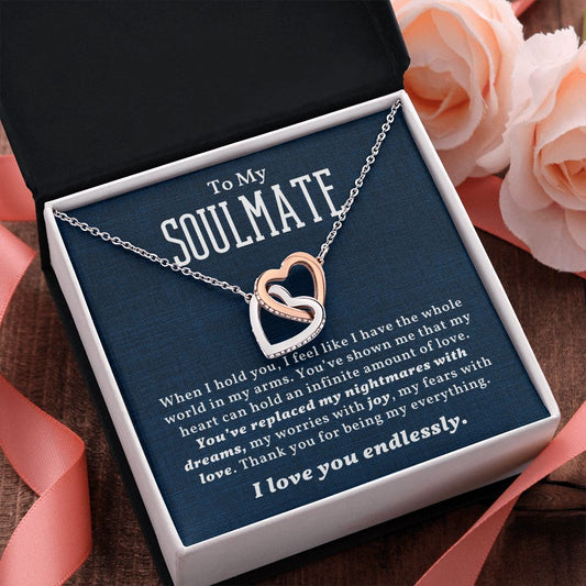 When I Hold You Soulmate | Interlocking Hearts Necklace