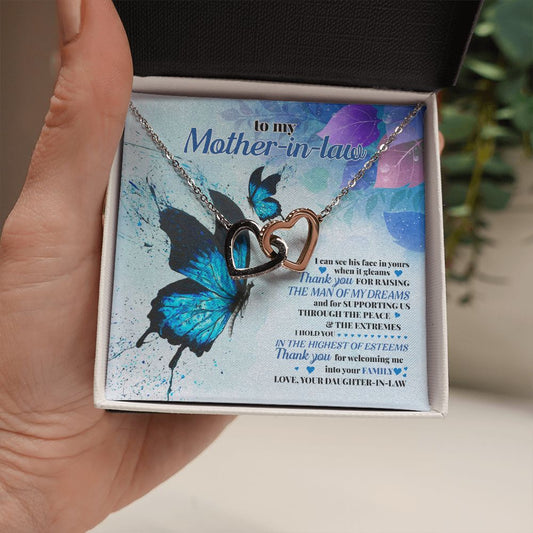 Thank You Mother-in-Law | Interlocking Hearts Necklace