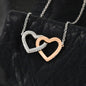 I Love You Forever and Always | Interlocking Hearts Necklace White Card