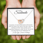 I Love You Forever and Always | Interlocking Hearts Necklace White Card