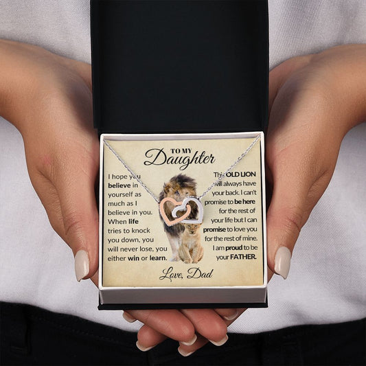 Believe in Yourself Daughter | Interlocking Hearts Necklace