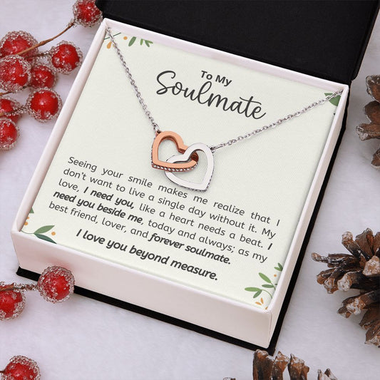 I Love You Beyond Measure | Soulmate Interlocking Hearts Necklace