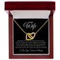 To My Wife, My Last Everything | Interlocking Hearts Necklace
