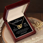 I Will Always Be There | Interlocking Hearts Necklace Black Card
