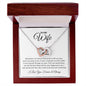 To My Wife, My Last Everything | Interlocking Hearts Necklace White Card