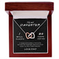 I Will Always Be There | Interlocking Hearts Necklace Black Card