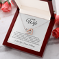 To My Wife, My Last Everything | Interlocking Hearts Necklace White Card