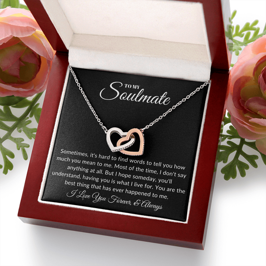 I Love You Forever and Always | Interlocking Hearts Necklace