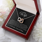 To My Wife, My Last Everything | Interlocking Hearts Necklace