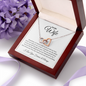 To My Wife, My Last Everything | Interlocking Hearts Necklace White Card