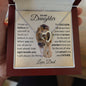 Right Beside You | Daughter Interlocking Hearts Necklace Love Dad