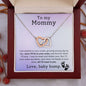 To My Mommy Love, baby Bump | Interlocking Hearts Necklace