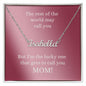 Mom I'm the Lucky One | Custom Name Necklace Maroon Card