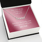 Mom I'm the Lucky One | Custom Name Necklace Maroon Card