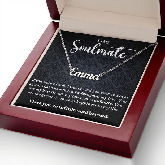 I Adore You Soulmate | Custom Name Necklace