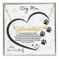 Dog Mom Paw Print Heart | Name Necklace with Heart