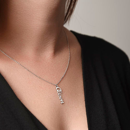 Customizable Vertical Name Necklace