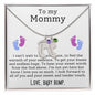 To My Mommy | Custom Baby Feet Necklace with Birthstone
