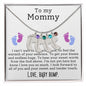 To My Mommy | Custom Baby Feet Necklace with Birthstone