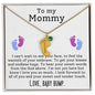 To My Mommy | Custom Baby Feet Necklace with Birthstone