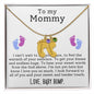 To My Mommy | Custom Baby Feet Necklace with Birthstone