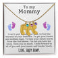 To My Mommy | Custom Baby Feet Necklace with Birthstone