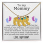 To My Mommy | Custom Baby Feet Necklace with Birthstone