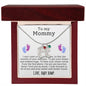 To My Mommy | Custom Baby Feet Necklace with Birthstone