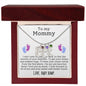 To My Mommy | Custom Baby Feet Necklace with Birthstone