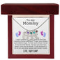 To My Mommy | Custom Baby Feet Necklace with Birthstone