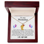 To My Mommy | Custom Baby Feet Necklace with Birthstone
