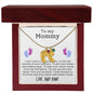 To My Mommy | Custom Baby Feet Necklace with Birthstone