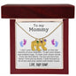 To My Mommy | Custom Baby Feet Necklace with Birthstone
