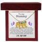 To My Mommy | Custom Baby Feet Necklace with Birthstone