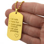 Call your Grandma | Engraved Dog Tag Necklace