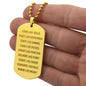 Love Pray Obey | Engraved Dog Tag Necklace