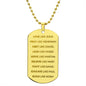 Love Pray Obey | Engraved Dog Tag Necklace