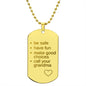 Call your Grandma | Engraved Dog Tag Necklace
