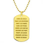 Love Pray Obey | Engraved Dog Tag Necklace