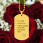 Call your Dad | Engraved Dog Tag Necklace