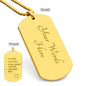 Call your Dad | Engraved Dog Tag Necklace
